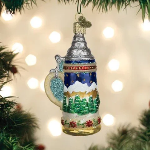 German Stein Ornament - Old World Christmas Beer Mug Charm